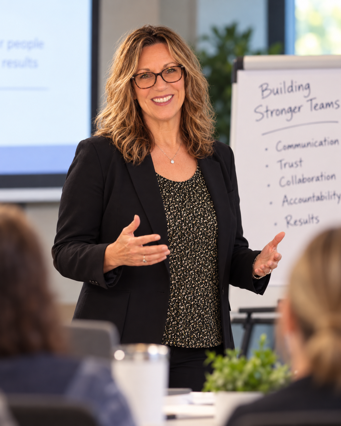 Sheena Thompson presenting a workshop